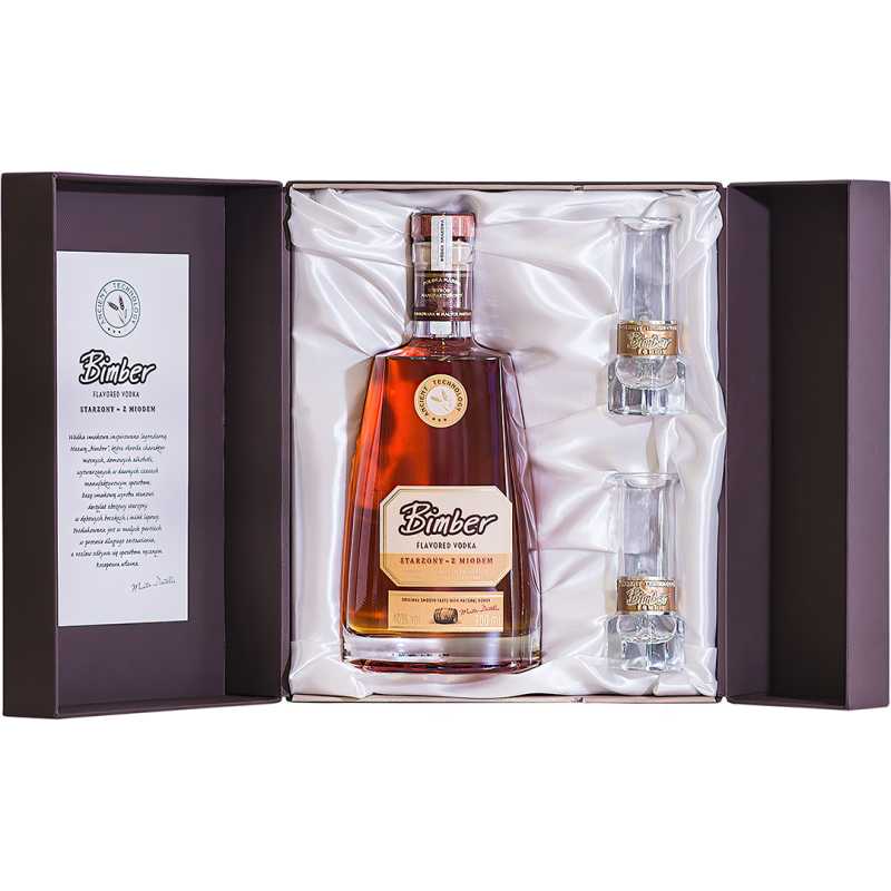 Bimber z Miodem Wódka 0,7L 40% + 2 kieliszki.jpg