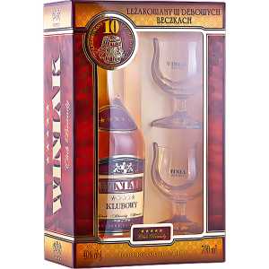Winiak Klubowy 5* Wódka 0,7L 40% + 2 kieliszki