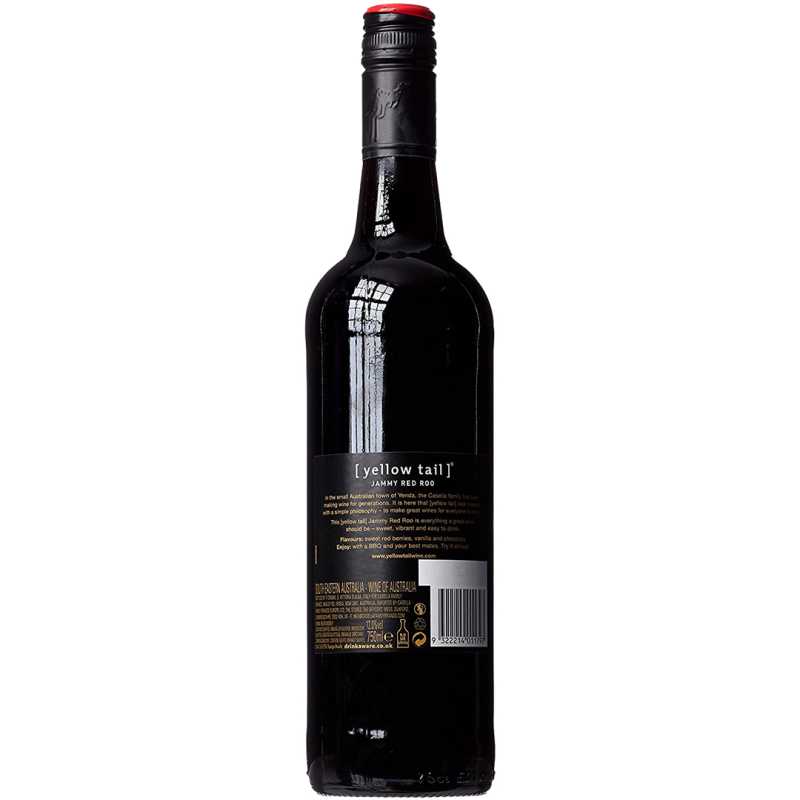 Yellow Tail Red Roo Czerwone Półsłodkie Wino 0,75L 12% 3.jpg